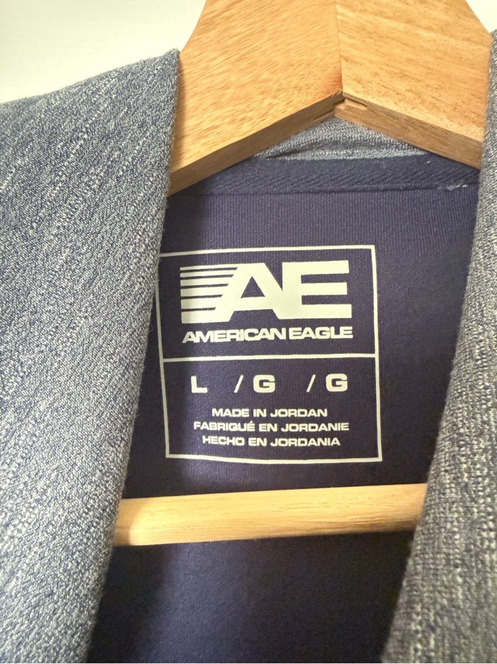 American Eagle Outfitters Navy and Heather Gray Hoodie